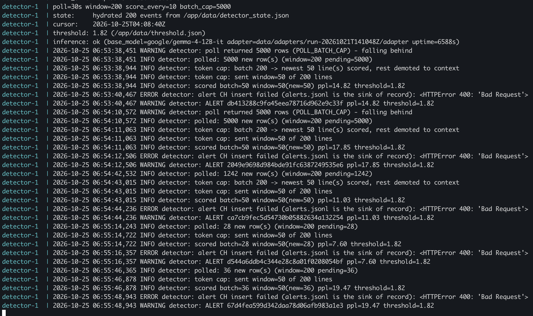 Detector pipeline
